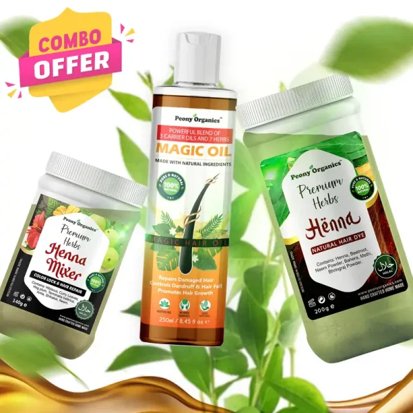 Henna + Color Booster + Magic Oil Combo